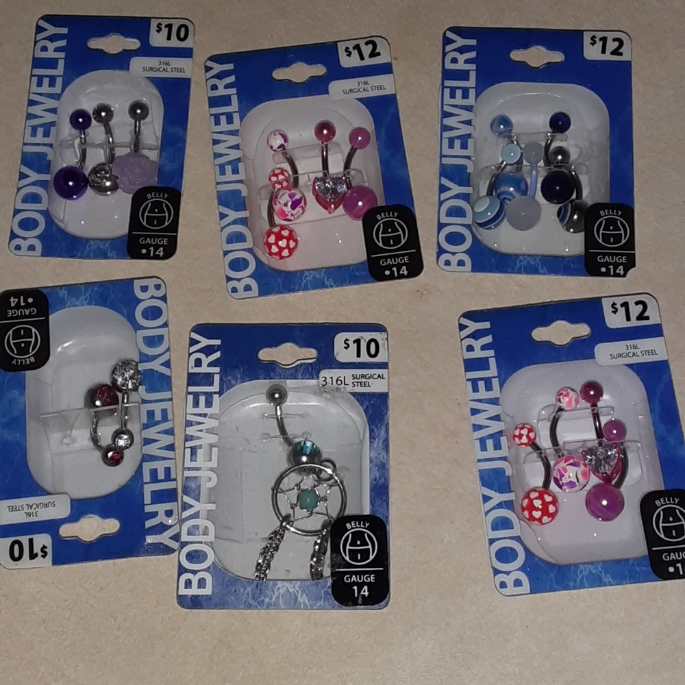 Belly button rings 12..00 each